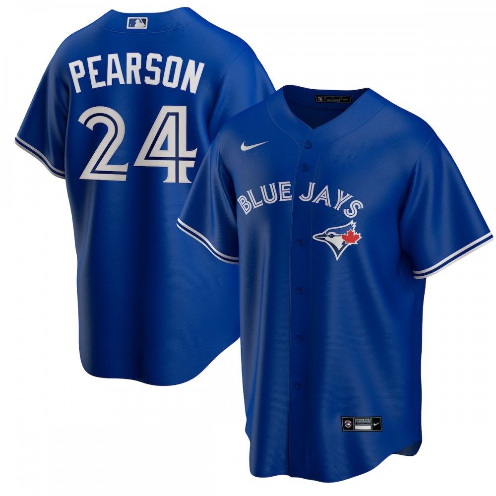Nate Pearson Toronto Blue Jays Replica Player Name Jersey - Royal-Pro Kit Vault | Brand New 26/27 Sports Jerseys